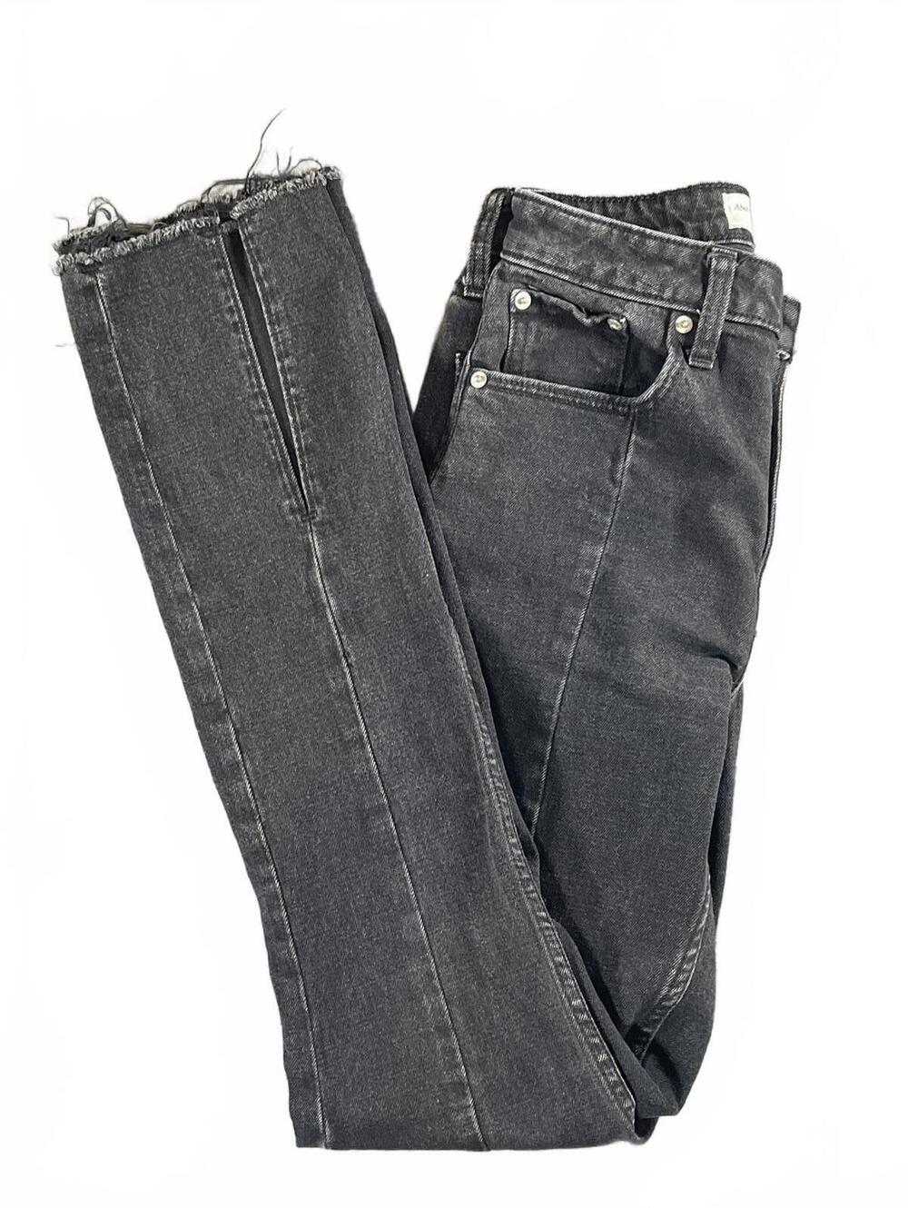 Abercrombie & Fitch Women's Black Skinny Jeans With Ankle Slits Size 24 / 00